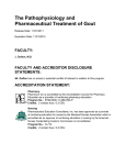 The Pathophysiology and Pharmaceutical Treatment of Gout  FACULTY: