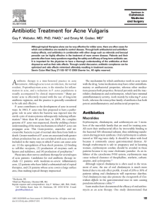 Antibiotic Treatment for Acne Vulgaris