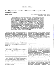 Pneumocystis carinii Pneumonia: A Review REVIEW ARTICLE Walter T. Hughes