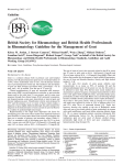 British Society for Rheumatology and British Health Professionals