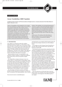 G UIDELINE Acne Guideline 2005 Update
