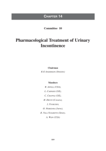Pharmacological Treatment of Urinary Incontinence C 14
