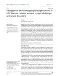 Pneumocystis Jirovecii HIV infected patients: current options, challenges and future directions