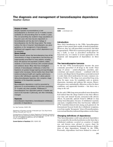 The diagnosis and management of benzodiazepine dependence Heather Ashton