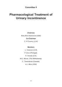 Pharmacological Treatment of Urinary Incontinence Committee 8