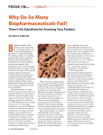 B Why Do So Many Biopharmaceuticals Fail? FOCUS
