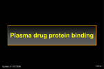 Plasma drug protein binding Update: 01:/07/2006 binding- 1
