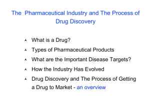 The  Pharmaceutical Industry and The Process of Drug Discovery