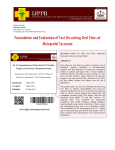 Formulation and Evaluation of Fast Dissolving Oral Films of