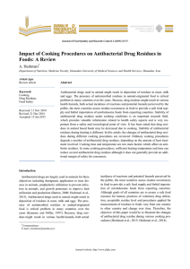 Impact of Cooking Procedures on Antibacterial Drug