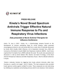 Kineta`s Novel Broad Spectrum Antivirals Trigger Effective Natural