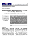 Antidiarrheal activity of methanol leaf extract of Lophira Lanceolata