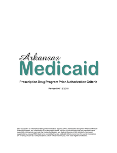 Arkansas Medicaid Pharmacy Prior Authorization Criteria