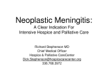 Neoplastic Meningitis - Hospice and Palliative CareCenter