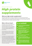 High protein supplements - Nutrition and Activity Hub