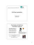 Cell free translation