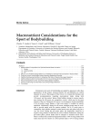 Macronutrient Considerations for the Sport of Bodybuilding