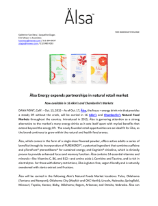 Älsa Energy expands partnerships in natural retail market