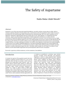 The Safety of Aspartame