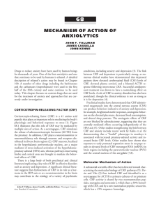 mechanism of action of anxiolytics