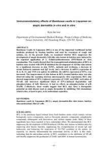 Immunomodulatory effects of Bambusae caulis in Liquamen on