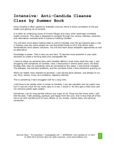 Intensive: Anti-Candida Cleanse Class by Summer Bock