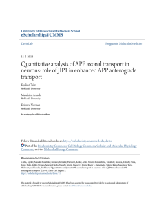 Quantitative analysis of APP axonal transport in neurons: role of
