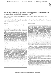 Glycomacropeptide for nutritional management of phenylketonuria