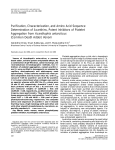 Purification, Characterization, and Amino Acid