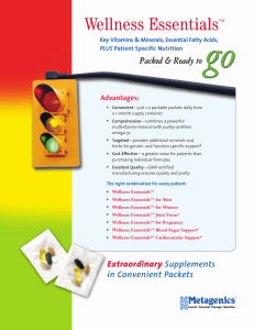 Doctor Brochure: Wellness Essentials™