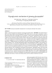 Hypoglycemic mechanism of ginseng glycopeptide1