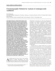 Chromatographic Methods for Analysis of Aminoglycoside Antibiotics