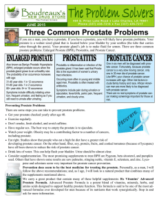 Three Common Prostate Problems