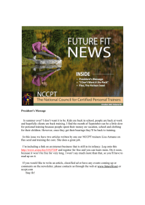 NCCPT Newsletter