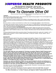 How To Ozonate Olive Oil