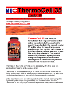 ThermoCell 35 - Metabolic Diet