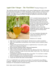 Apple Cider Vinegar – The Vital Elixir!