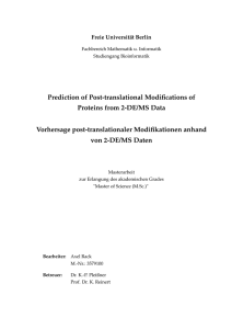 Prediction of Post-translational Modifications of