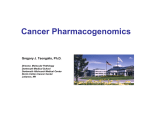 Cancer Pharmacogenomics