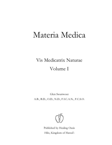 Materia_Medica: Vis Medicatrix Naturae