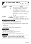 Student Safety Sheets - 52 Sulfur dioxide