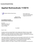Applied Nutriceuticals 11/30/15