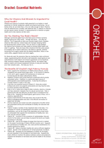 Orachel: Essential Nutrients