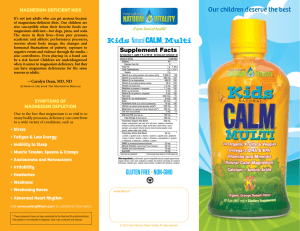 GLUTEN FREE•NON-GMO Kids Natural CALM® Multi