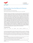 Formulated Diet Versus Seed Mixtures