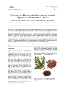 Phytochemistry, Pharmacological Properties and Industrial
