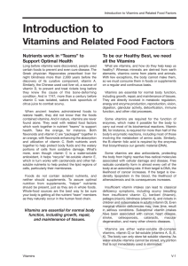 gnld manual - Intro to Vitamins