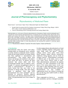 Phytochemistry of Medicinal Plants