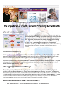 The Importance Of Growth Hormone Pertaining Overall Health.