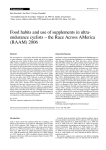 Food habits and use of supplements in ultra- endurance